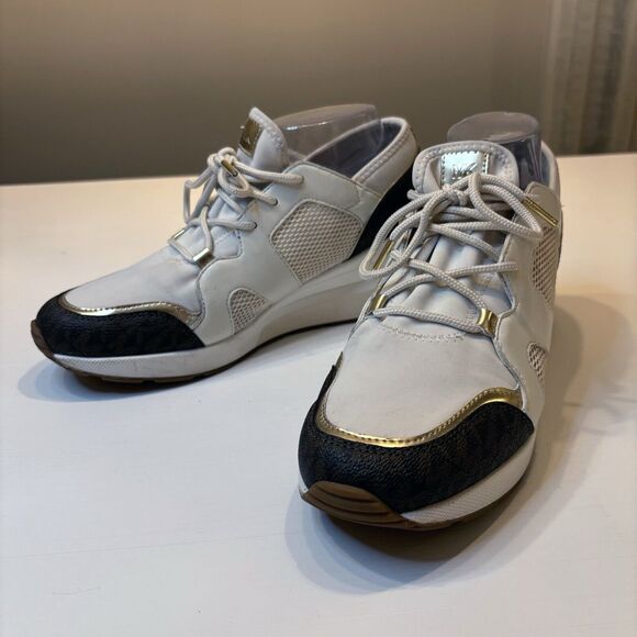 Michael Kors MK Women's Billie Trainer Signature‎ Sneakers LS20K US Size 10 M - Picture 1 of 13